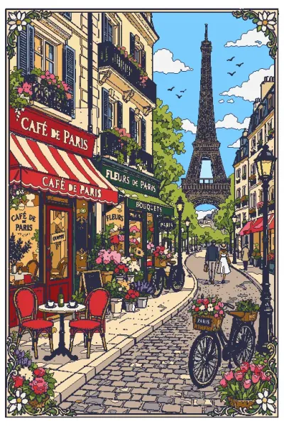 Paris flower street