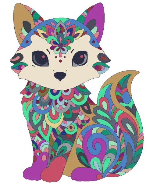 Patterned fox